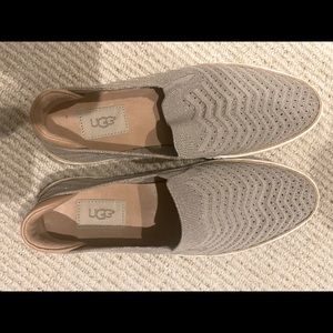 Ugg Sammy Chevron Slip-on Sneaker, Silver